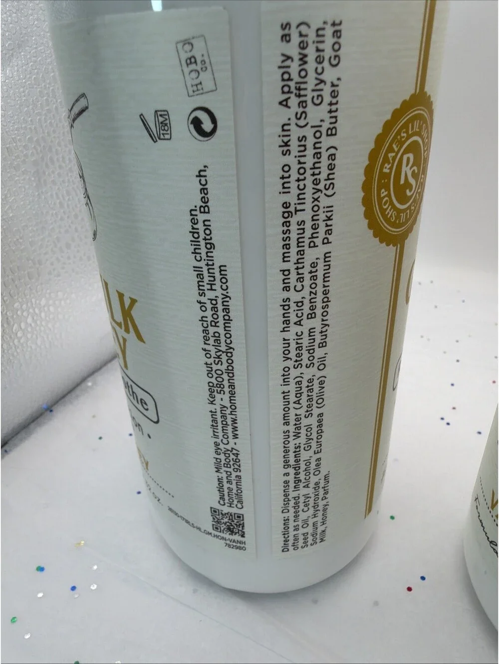 (2-Pk) RAE'S LIL' SHOP Goat Milk Honey Soothing HAND & BODY LOTION VANILLA HONEY